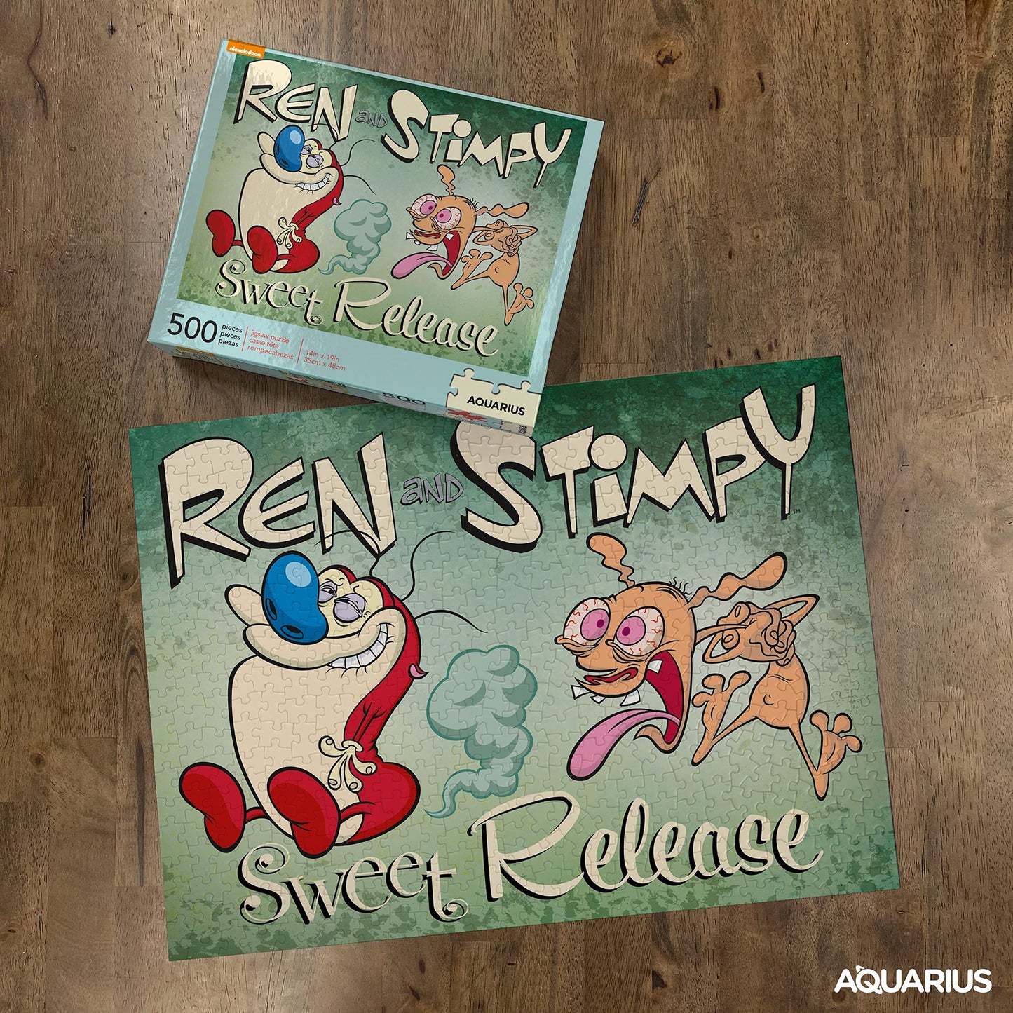 Aquarius Ren & Stimpy Puzzle (500 Piece Jigsaw Puzzle) - Glare Free - Precision Fit - Officially Licensed Ren & Stimpy Merchandi