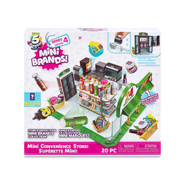5 Surprise Mini Brands Mini Convenience Store Playset - Series 4, 1 Pack, Plastic, Model 77170-S4, Exclusive Mystery Collectibles
