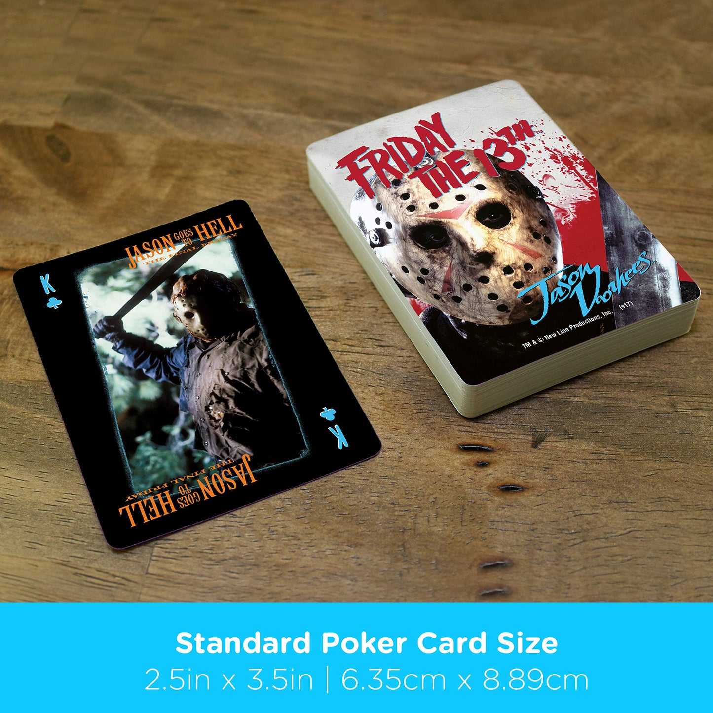 Aquarius Friday The 13Th Playing Cards - Friday The 13Th Themed Deck Of Cards For Your Favorite Card Games - Officially Licensed Friday The 13Th Merchandise & Collectibles