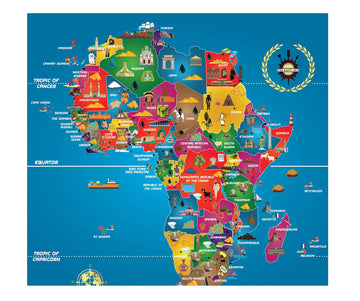 Asia Map Puzzle - Map Of Asia - Jigsaw Puzzle-Educational History - 100 Piece Puzzles -The Inevitable Continent - Geography Puzz