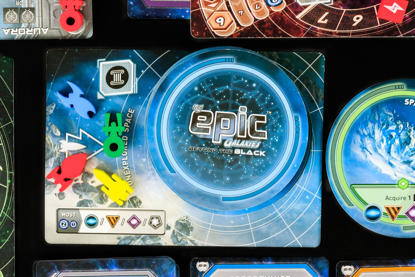 Gamelyn Games Tiny Epic Galaxies: Beyond The Black - Space Board Game Expansion for Galaxy Exploration