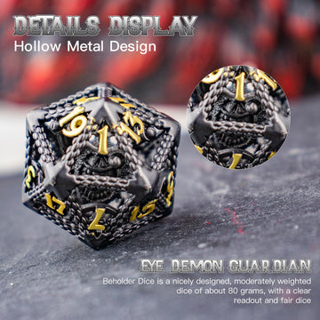DND Dice,HNCCESG Beholder'S Eye DND Dice Set of 7PC,Dungeons and Dragons Dice for D&D Dice,Eye Monster Metal Dice for RPG Role P