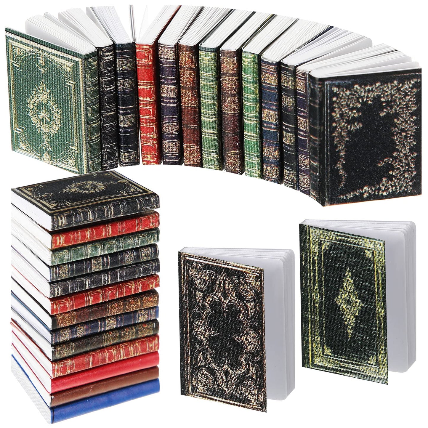 200 Pcs 1: 12 Scale Miniatures Dollhouse Books Mini Miniatures Books Dollhouse Accessories Tiny Things Timeless Model For Library Decorations Diy Projects Girl Boy Doll Houses School Room