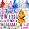 50Pcs 11.5 Inch Fashion Girl Doll With Clothes And Accessories Set Include Doll, Fur Coat, Pricess Dresses, Fashion Dresses,Slip Dress, Outfits, Bikini For Girls (Include Doll)