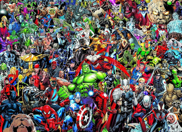 Clementoni Marvel Impossible Jigsaw Puzzle, 1000 Pieces, Puzzle for Superhero Enthusiasts, Difficult Puzzle, Challenge for Adult