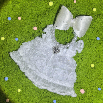 17cm Doll Clothes Set & Outfit Set for 17cm Dolls - enhanced Fashion Dresses with Accessories elegant Chic Doll Clothing & Style Bundle Lace White