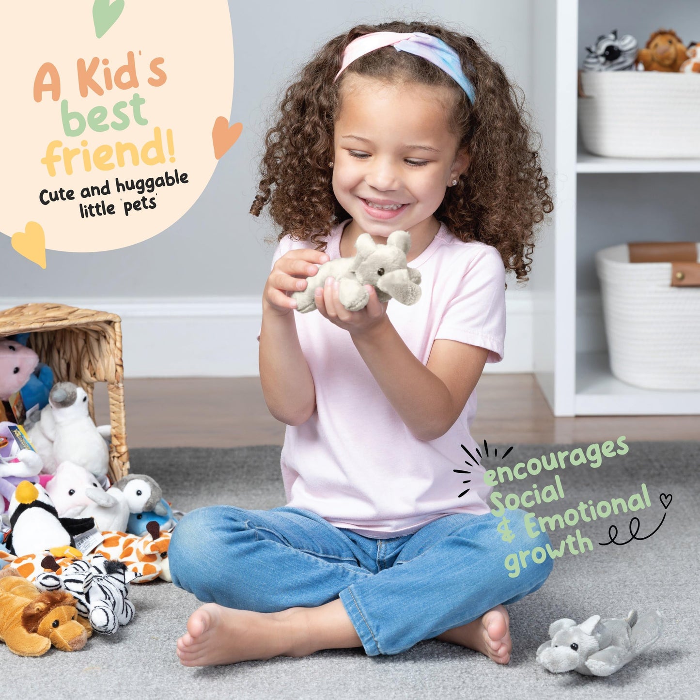 Forest & Twelfth Stuffed Elephant, Single Mini Stuffed Animal Plush Toy For Kids, Safari Party Favors And Goody Bags, Classroom Treasure Box Prizes, Stocking Stuffers (Elephant)