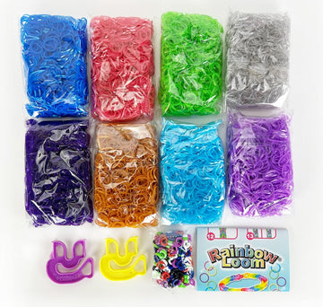 Rainbow Loom® Treasure Box Sparkle Edition, 8,000 Rubber Bands In 8 Different Sparkly Colors, And A Bonus Of 2 Happy Looms, Great Activities For Boys And Girls 7+