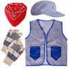 Tigerdoe Kids Train Engineer Costume Set - 3 Pc Set -Train Conductor Hat, Vest, Red Bandana And Gloves -Childs Conductor Dress U