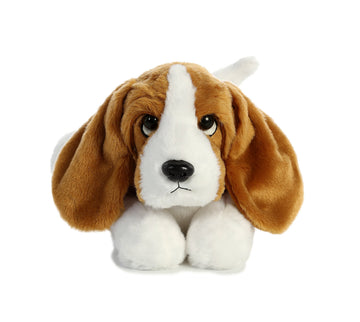 Aurora® Basset Hound Stuffed Animal - 12" Brown Polyester Plush - Model 31567