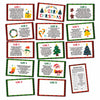 Gihyan Christmas Party Games - Scavenger Hunt Clue Cards with Envelopes, 13 Paper Cards for Xmas & New Year Celebrations