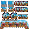Dirt Bike Birthday Party Supplies Serves 24 Motorcycle Party Paper Plates Napkins Set Motocross Dirt Bike Tablecloth Tableware K