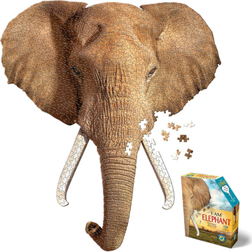 Madd Capp Puzzles - I Am Elephant - 700 Pieces - Animal Shaped Jigsaw Puzzle