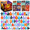 84 Pcs Halloween Pop Fidget Toys Pack,Halloween Party Favors Supplies For Kids 4-8 8-12,Relieves Stress Anxiety Toys Pop Keychai
