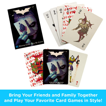 AQUARIUS Joker Playing Cards - Dark Knight Deck, Multi Colored, 2.5" x 3.5", Official DC Comics Merchandise
