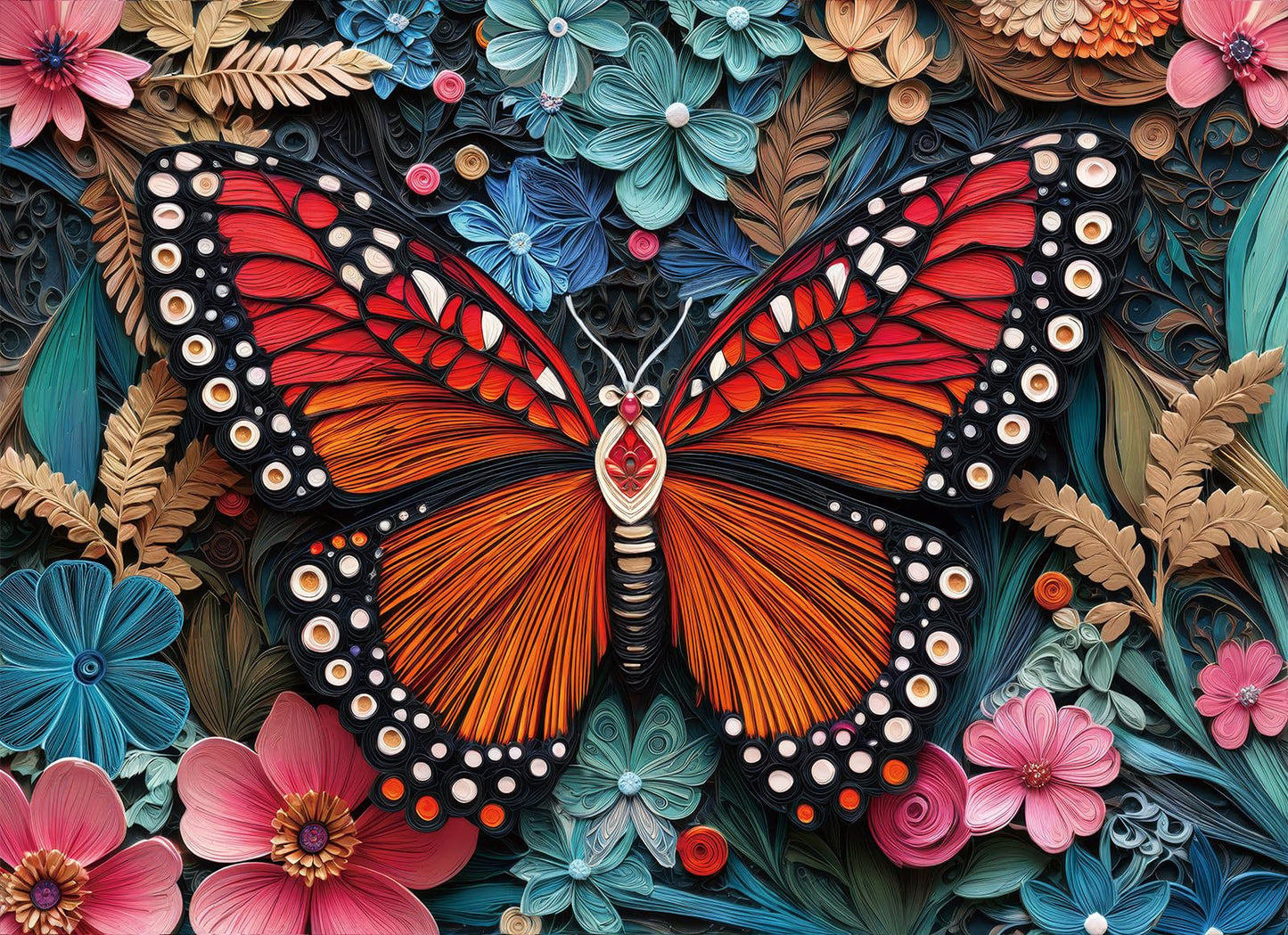 Naturelish Butterfly Jigsaw Puzzles For Adults 1000 Pieces, Brain Challenging Shaped Puzzle For Game Night, Family, Friends, Siz