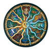 1000 Pieces Zodiac Jigsaw Puzzles For Adults Kids Teen Round Puzzle Game Toys Gift Zodiac Horoscope 26.7' X 26.7'