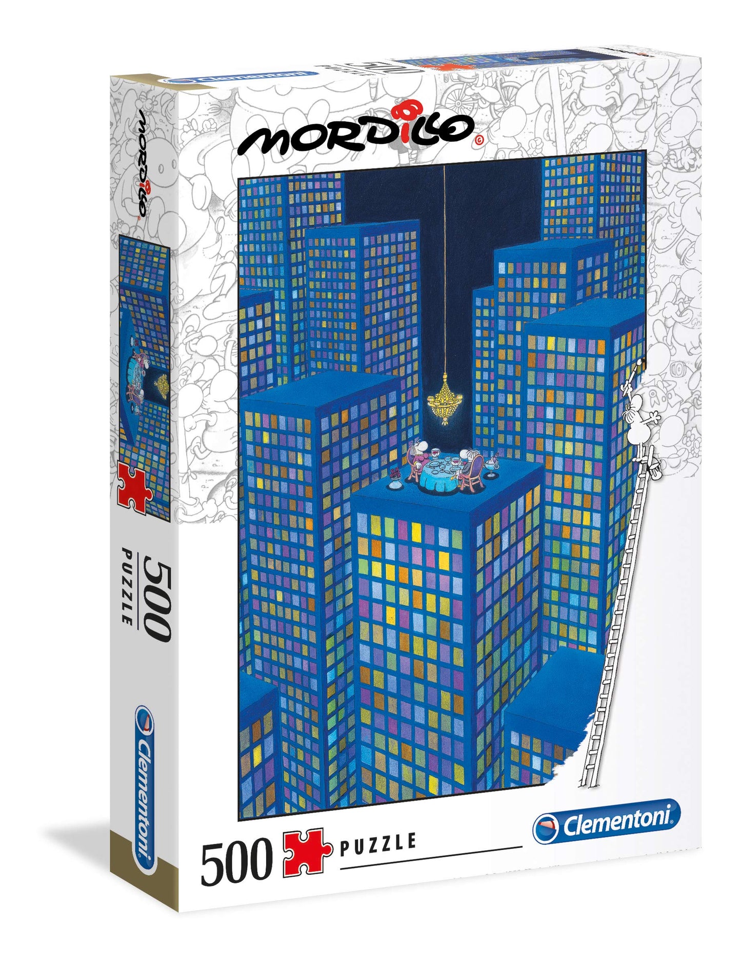 Clementoni - 35077 - Mordillo Puzzle - The Dinner - 500 Pieces - Made In Italy - Jigsaw Puzzles For Adult