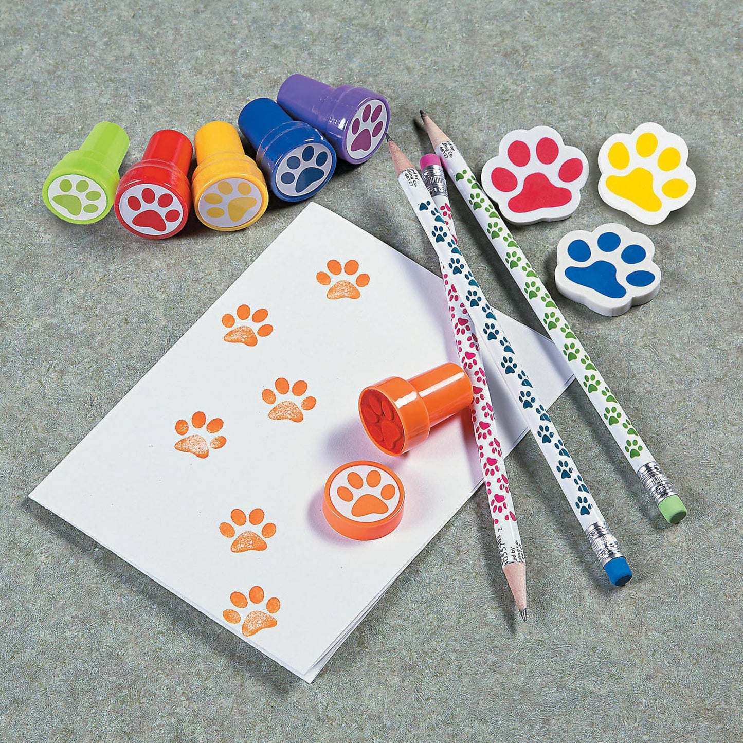 Fun Express Paw Print Stampers - Educational and Learning Activities for Kids - VBS Vacation Bible School Supplies/Decor - 24 Pi