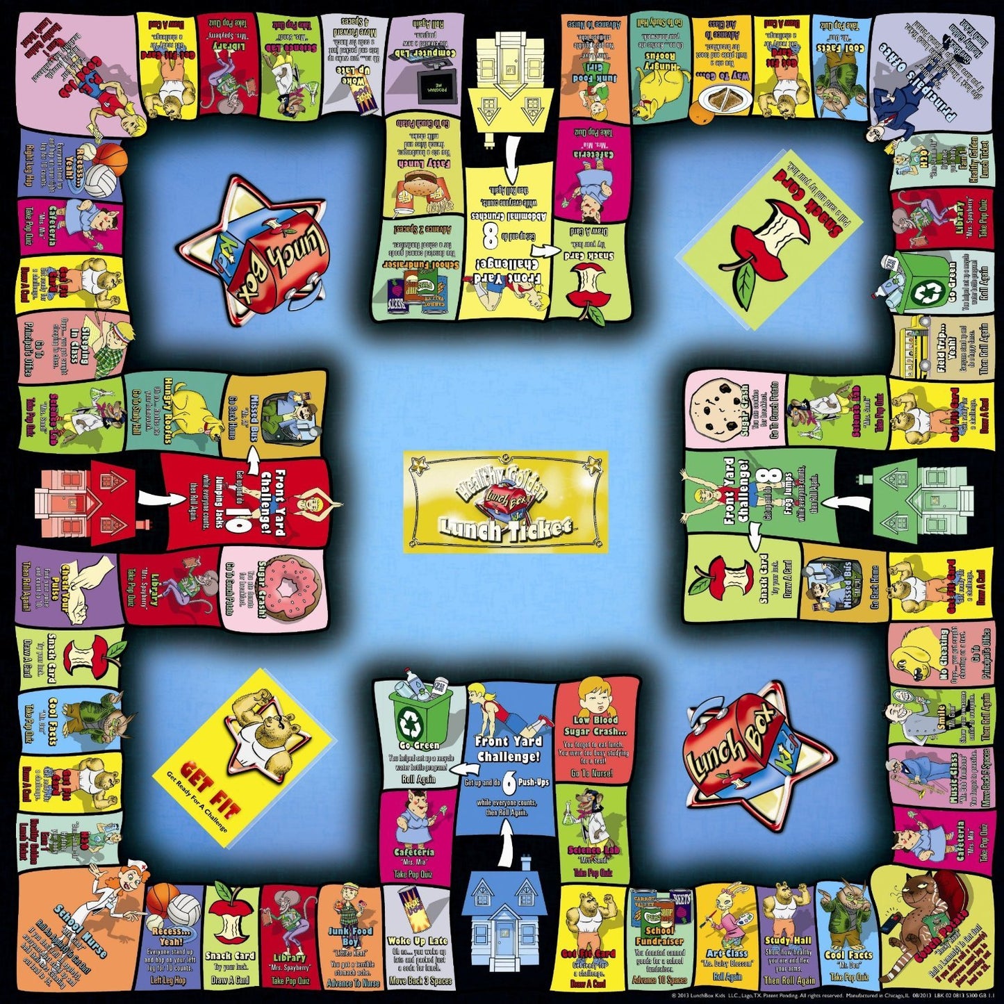 Lunchbox Kids Health & Fitness Educational Activity Board Game.