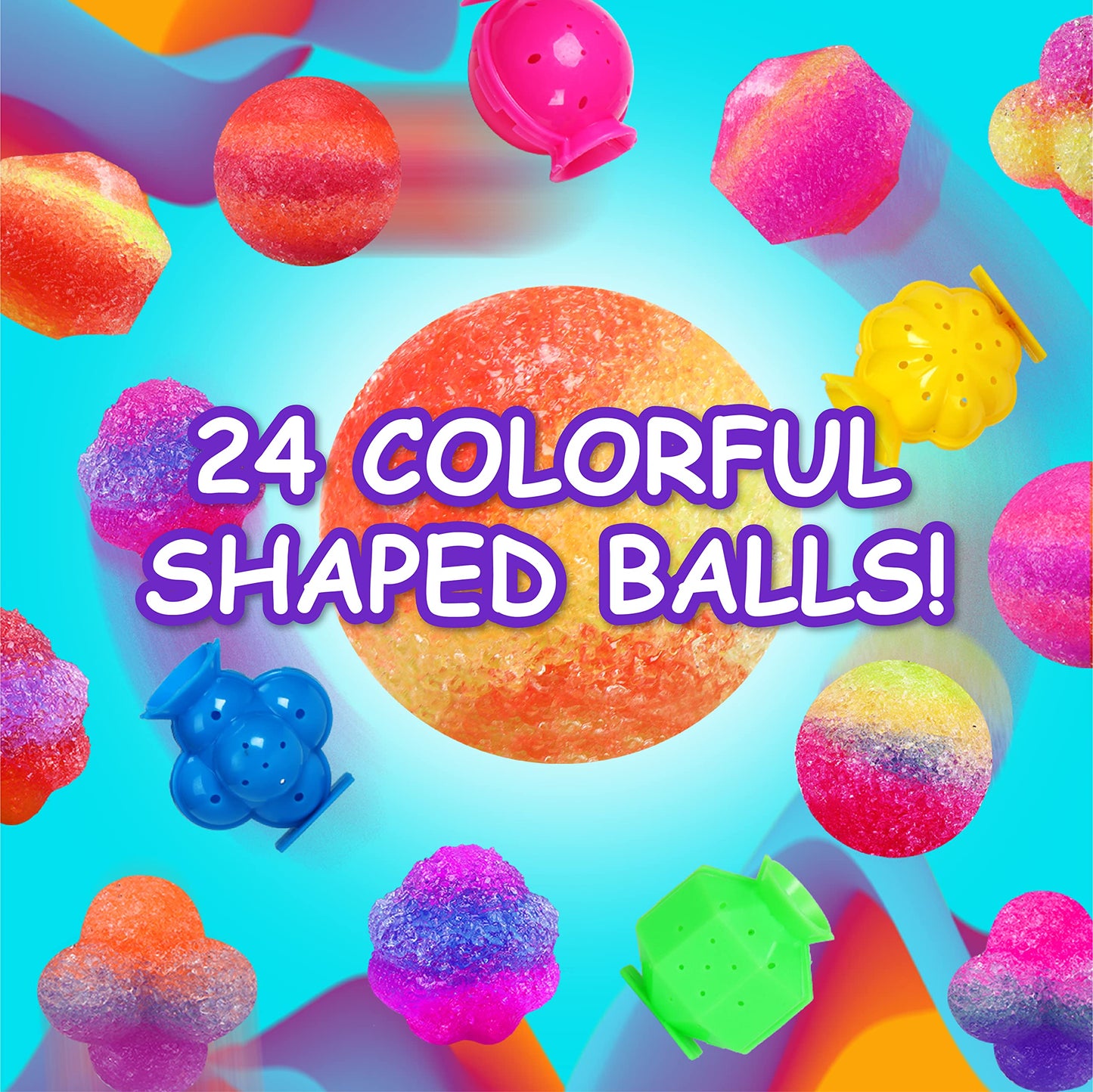 Bouncy Ball Kit Creative Party Favors for Kids, FunKidz Make Your Own Magic Balls Individual 12 Bottles Pack Making Bouncy Balls