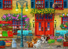 Artist Joseph Burgess - 300 Piece Puzzles for mature-themeds - Fall Joy in The Town - Jigsaw Puzzles Large Piece