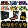 TOYFUL 6 Sets Double-Colors DND Dice Polyhedral Dungeons and Dragons DND RPG MTG Table Game Dice Bulk with Seven Free Drawstring