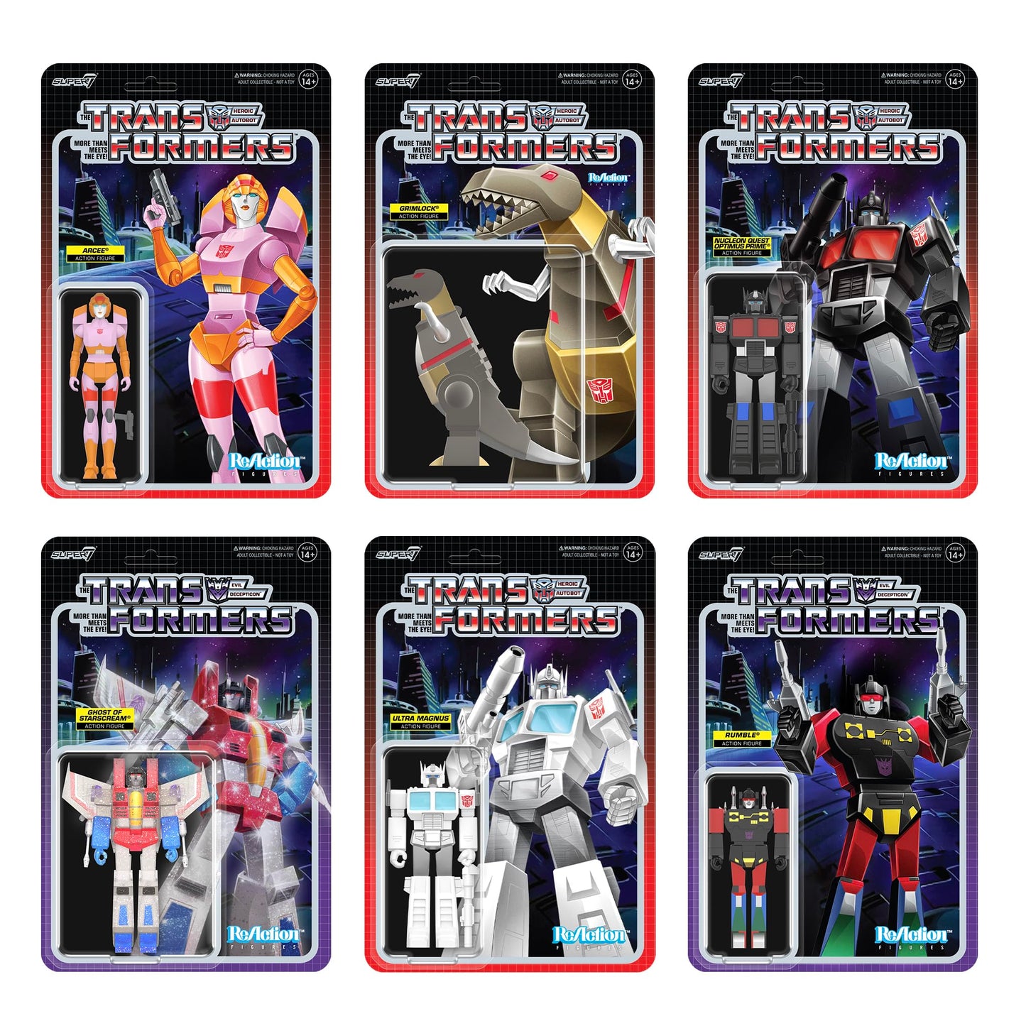 Super7 Transformers Rumble (Red) - 3.75' Transformers Action Figure Classic Cartoon Collectibles And Retro Toys