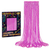 Huskein 12 PCS Pink Beads Necklaces, 33'' Mardi Gras Beads Party Favors, Festival Parade Throws Stuff, Round Beaded Necklaces Pa