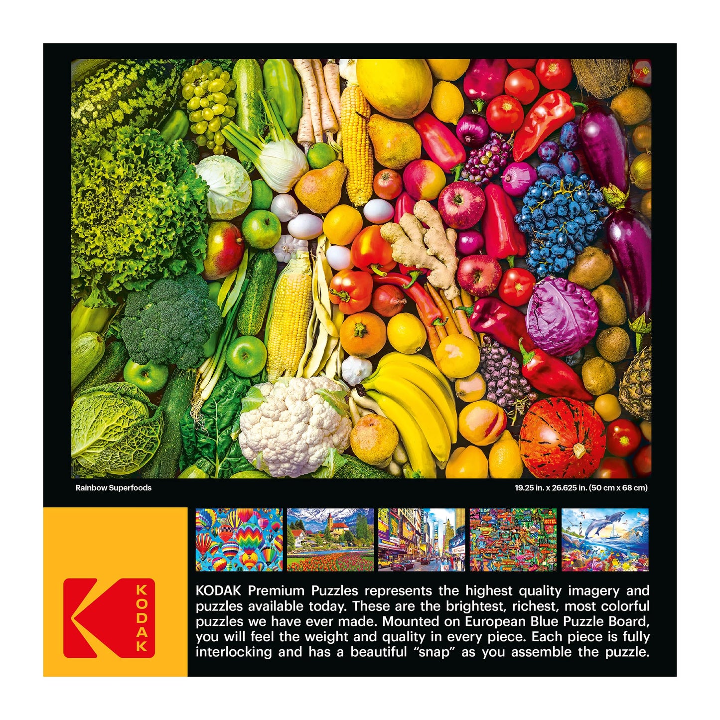 RoseArt - Kodak enhanced - Rainbow Superfoods - 1000 Piece Jigsaw Puzzle for mature-themeds