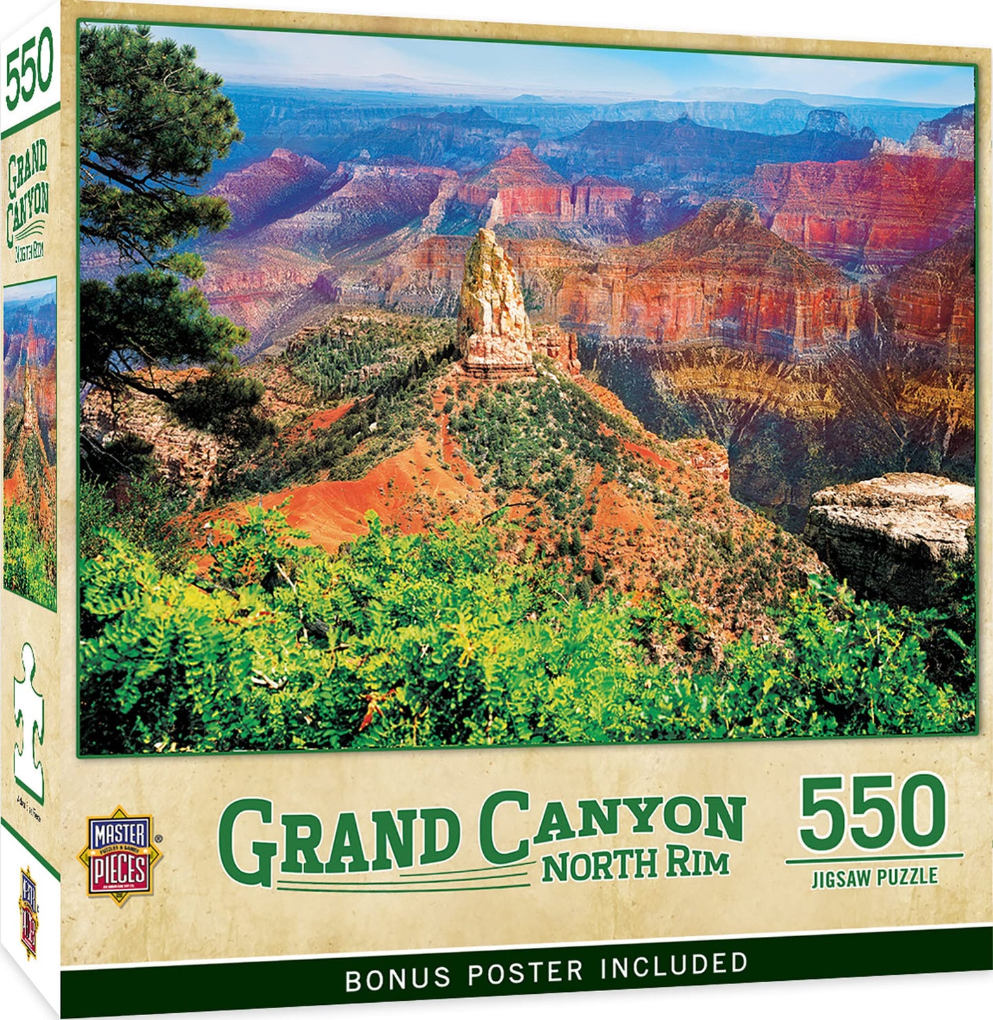 Masterpieces 550 Piece Jigsaw Puzzle For Adults, Family, Or Youth - Grand Canyon North Rim - 18''X24''