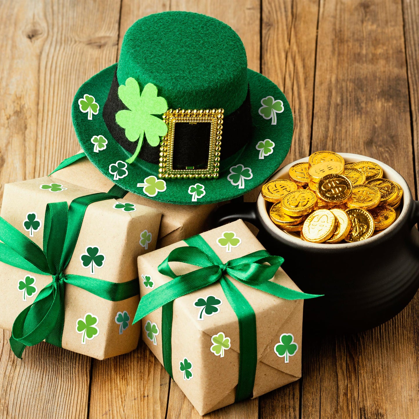Linaye St Patricks Day Stickers Labels Bulk, 2200Pcs Shamrock Stickers For Kids Adults, 36 Sheets St. Patricks Day Stickers Labe