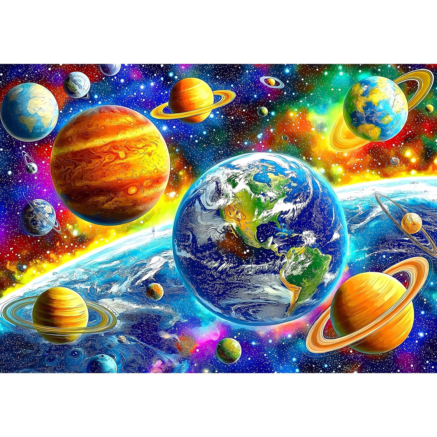 500 Piece Puzzles For Adults Space Jigsaw Puzzles For Adults Solar System Jigsaw Puzzles 500 Pieces Challenging Family Puzzle Fo