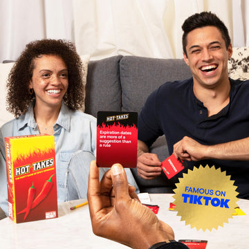 WHAT DO YOU MEME? Hot Takes Party Game - Spicy Opinions, 4.5x8.5x2.75 inches, Multicolor, Model HT483, Paper Material