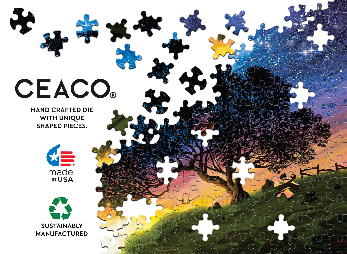 Ceaco - Glow In The Dark - Glowing Skies - 750 Piece Jigsaw Puzzle