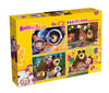 Lisciani - Masha and Michka MaxiFloor Puzzle - 4 x 48 Pieces - for Children from 4 Years - 25 x 35 cm - 4 Masha and the Bear Puz