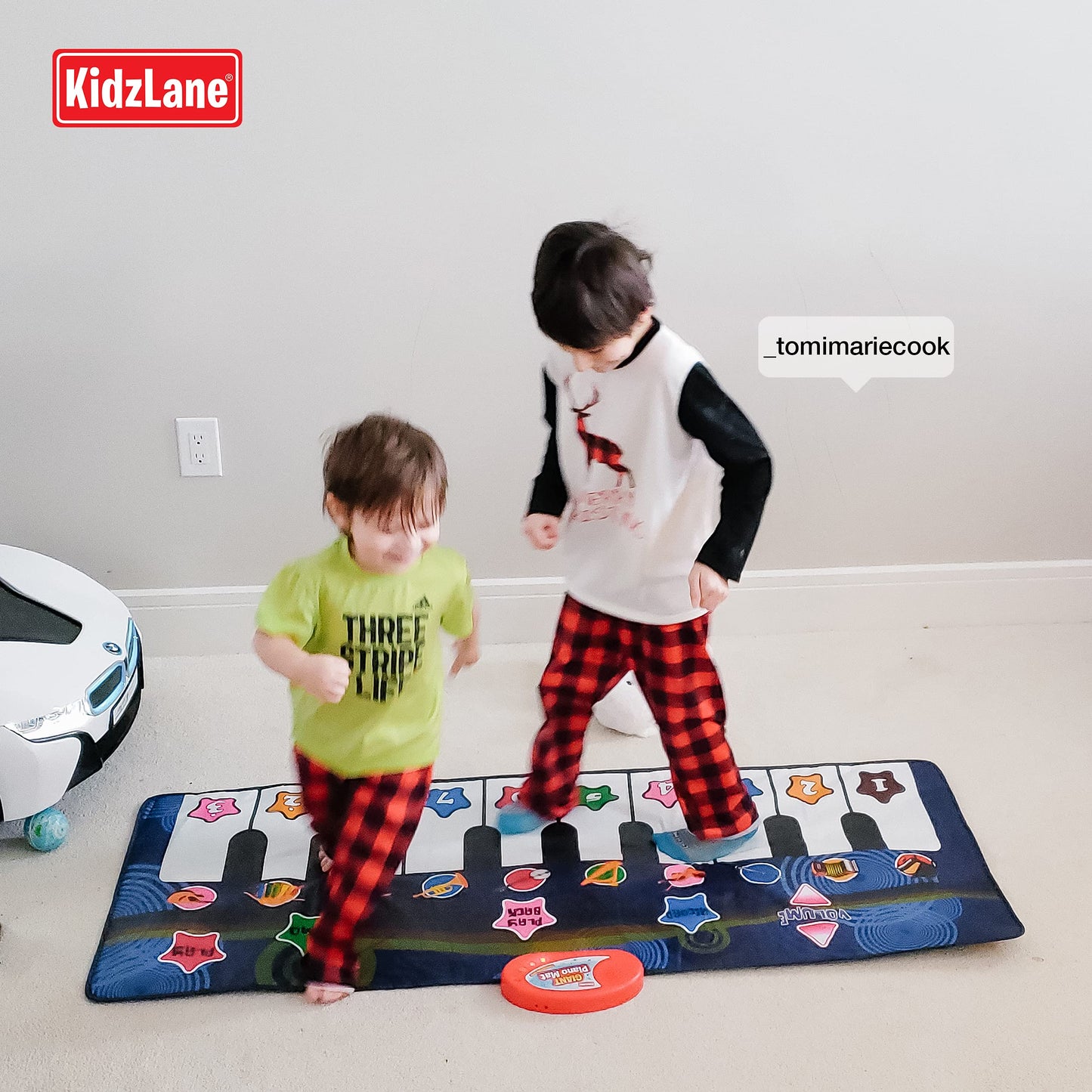 Piano Mat For Kids, 10 Selectable Sounds + Play -Record -Playback -Demo-Mode, Heavy Duty Material