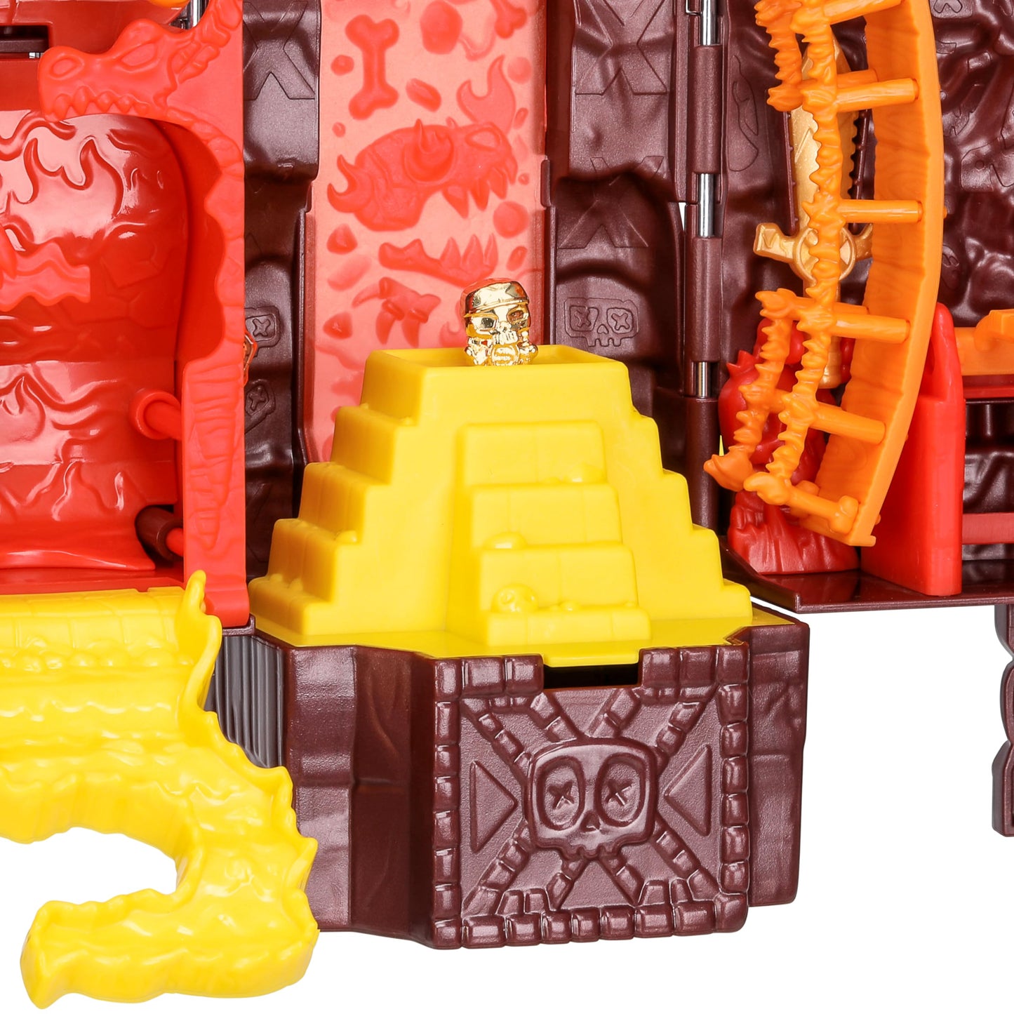 Treasure X Lost Lands Skull Island Lava Tower Micro Playset, 15 Levels Of Adventure. Survive The Traps And Discover 2 Micro Sized Action Figures. Will You Find Real Gold Dipped Treasure?