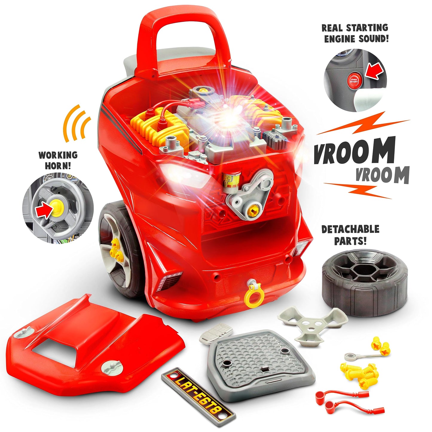 Lanard: Motor Master Engine Workshop, Tuff Tools Light and Sound Engine Overhaul Set, Take it Apart and Rebuild it, For Ages 3 a