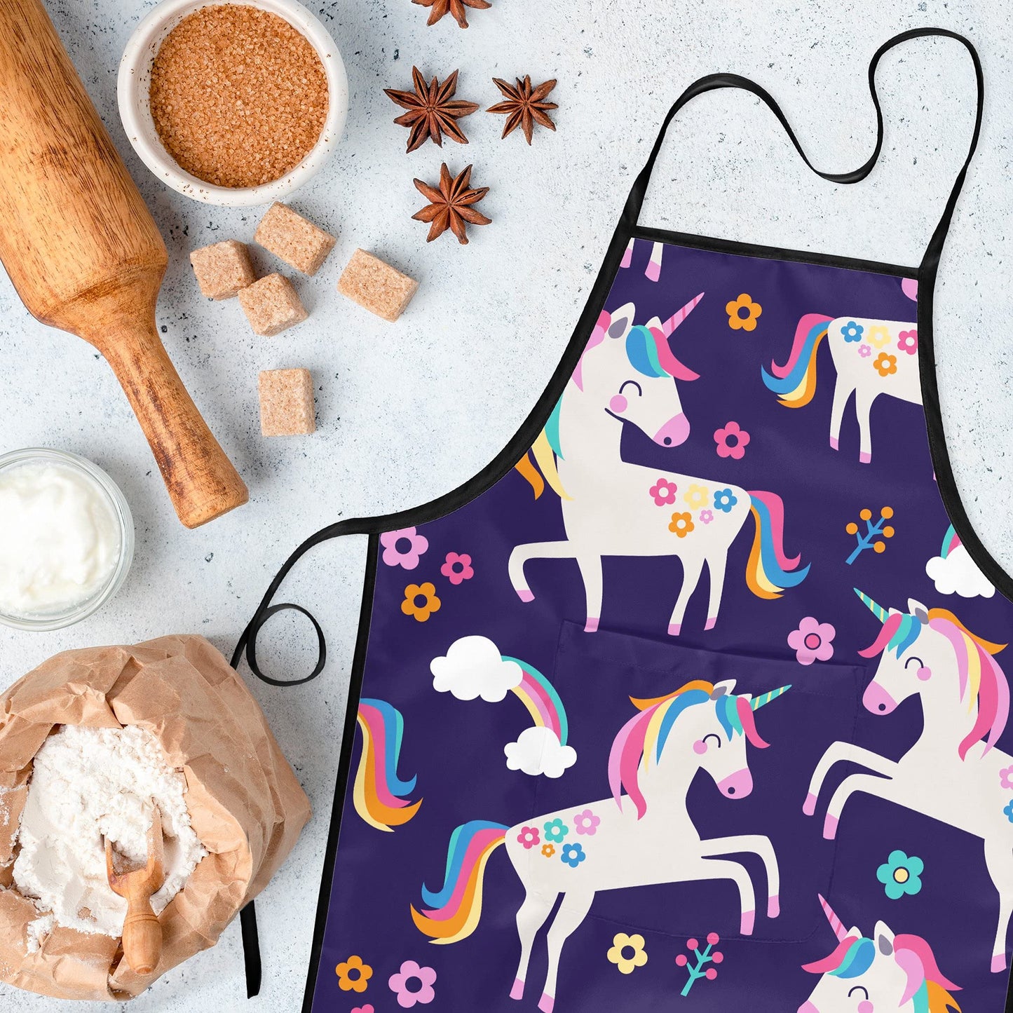 Popologa Little Animal Apron For Girls Boys Kids Cooking Painting Aprons Art Smock Supplies Toddler