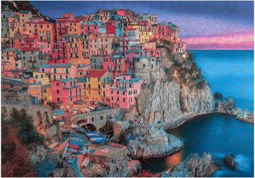 Buffalo Games - Cinque Terre Wood Puzzle - Whimsy Cut Jigsaw Pieces - 500 Piece Jigsaw Puzzle