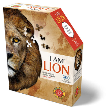 E11Even, Llc Madd Capp Puzzles - I Am Lion - 300 Pieces - Animal Shaped Jigsaw Puzzle (6016)