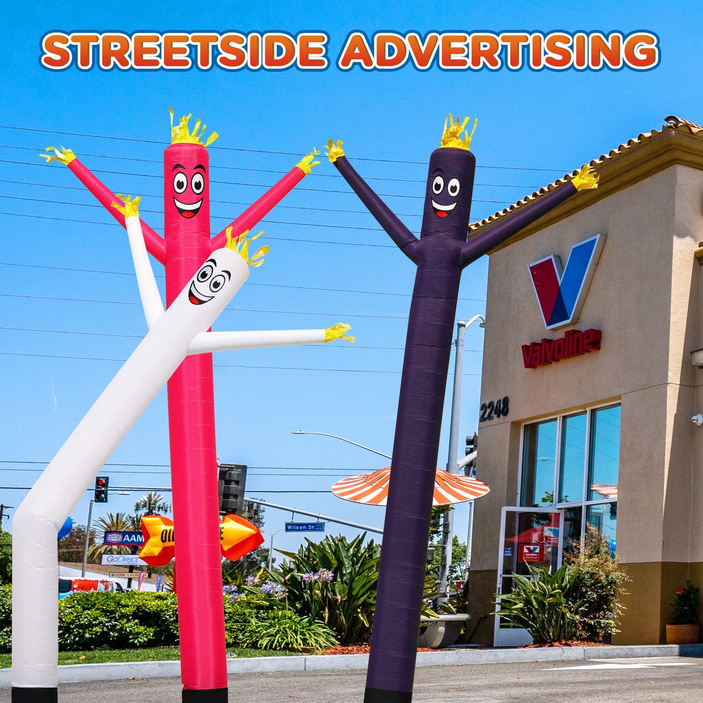 Sky Dancers Inflatable Tube Attachment- 20 Feet Tall Wacky Inflatable Tube Guy (Blower Not Included) - Red