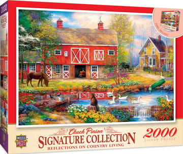 MasterPieces 2000 Piece Jigsaw Puzzle - Reflections on Country Living, 39"x27", Cardboard, Model 72047, Signature Series