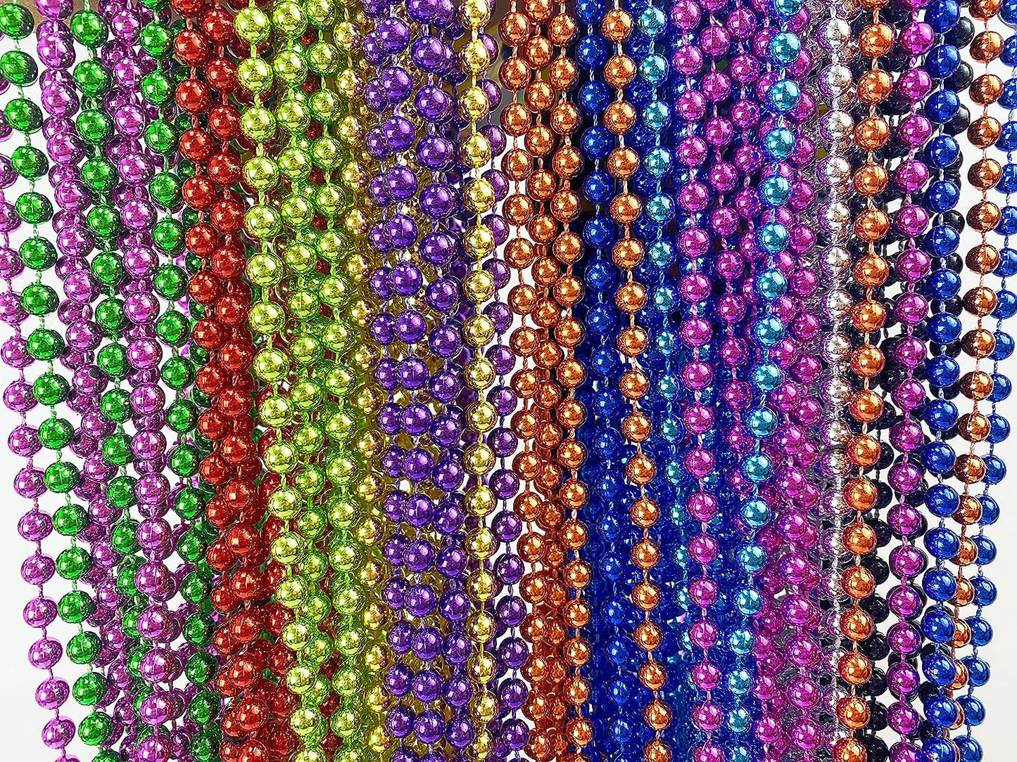 GiftExpress 288 pack Mardi Gras Beads Bulk, Mardi Gras Beads Necklaces Assortment, Throw Beads in Bulk, Gasparilla beads