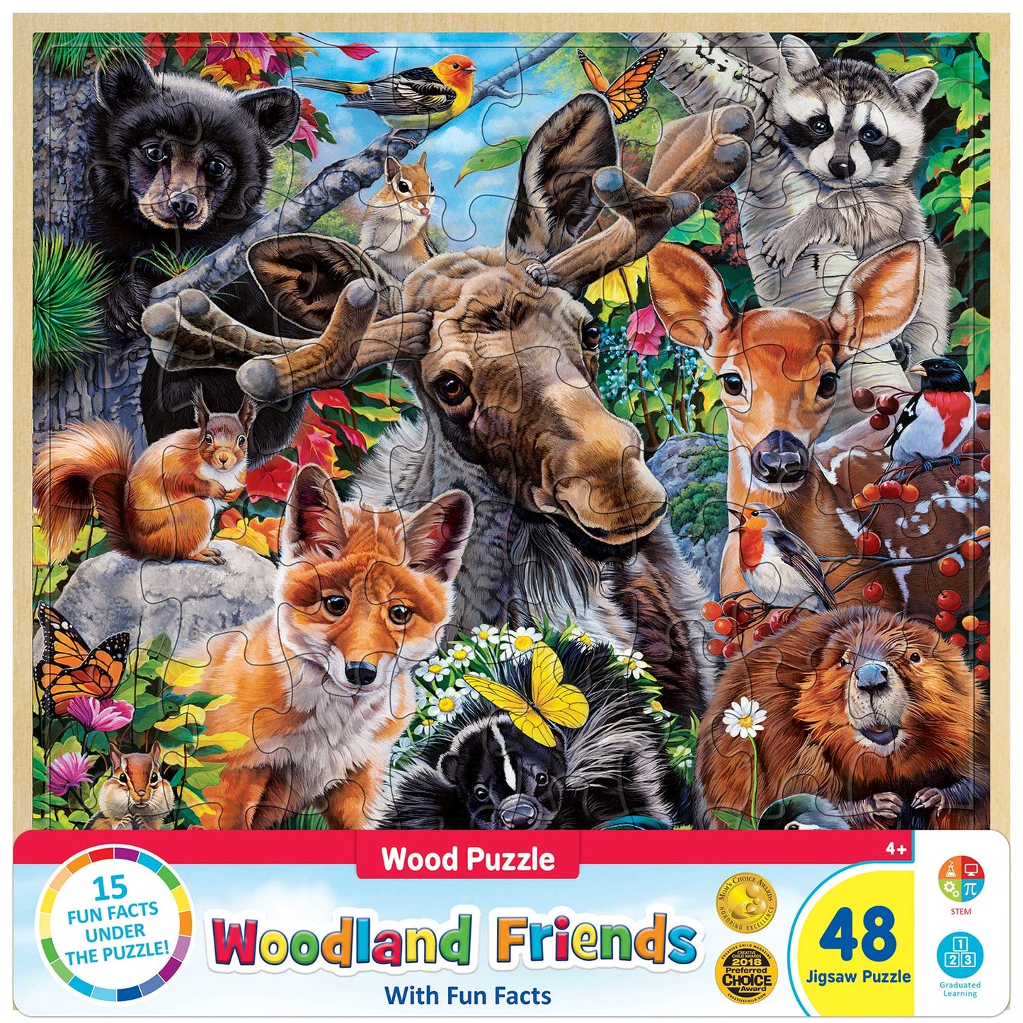 Woodland Friends Wood Puzzle 48 Pc