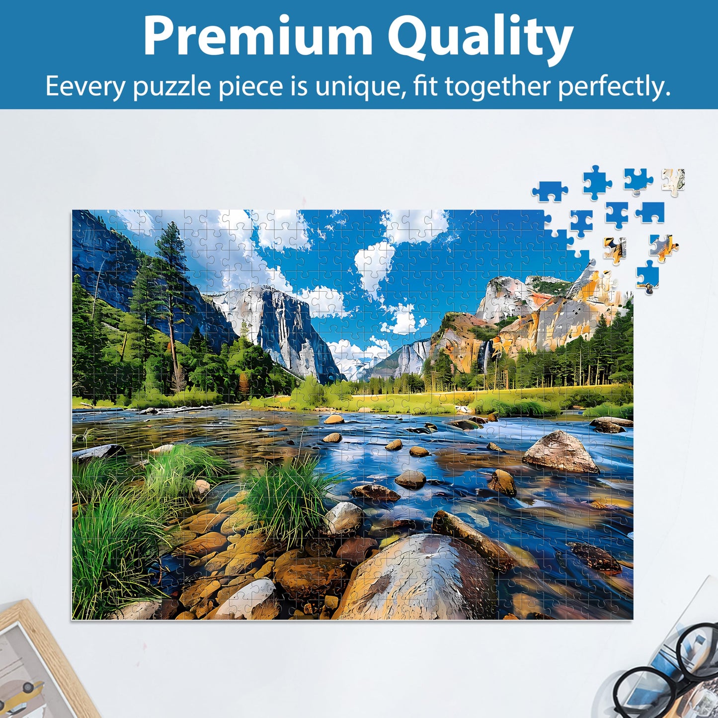 Nature Puzzle for mature-themed 500 Piece Puzzle Mountain Lake Landscape Puzzle Scenery Jigsaw Puzzles Scenic Art Home Decor DIY Funny Challenging Puzzle Game Toy for Mom Wife Friend