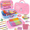 6-in-1 Friendship Bracelet Making Kit,Weaving Loom Kit Toys, 400+ Pcs Craft Kits For Kids,A multi-functional Weaving loom that c