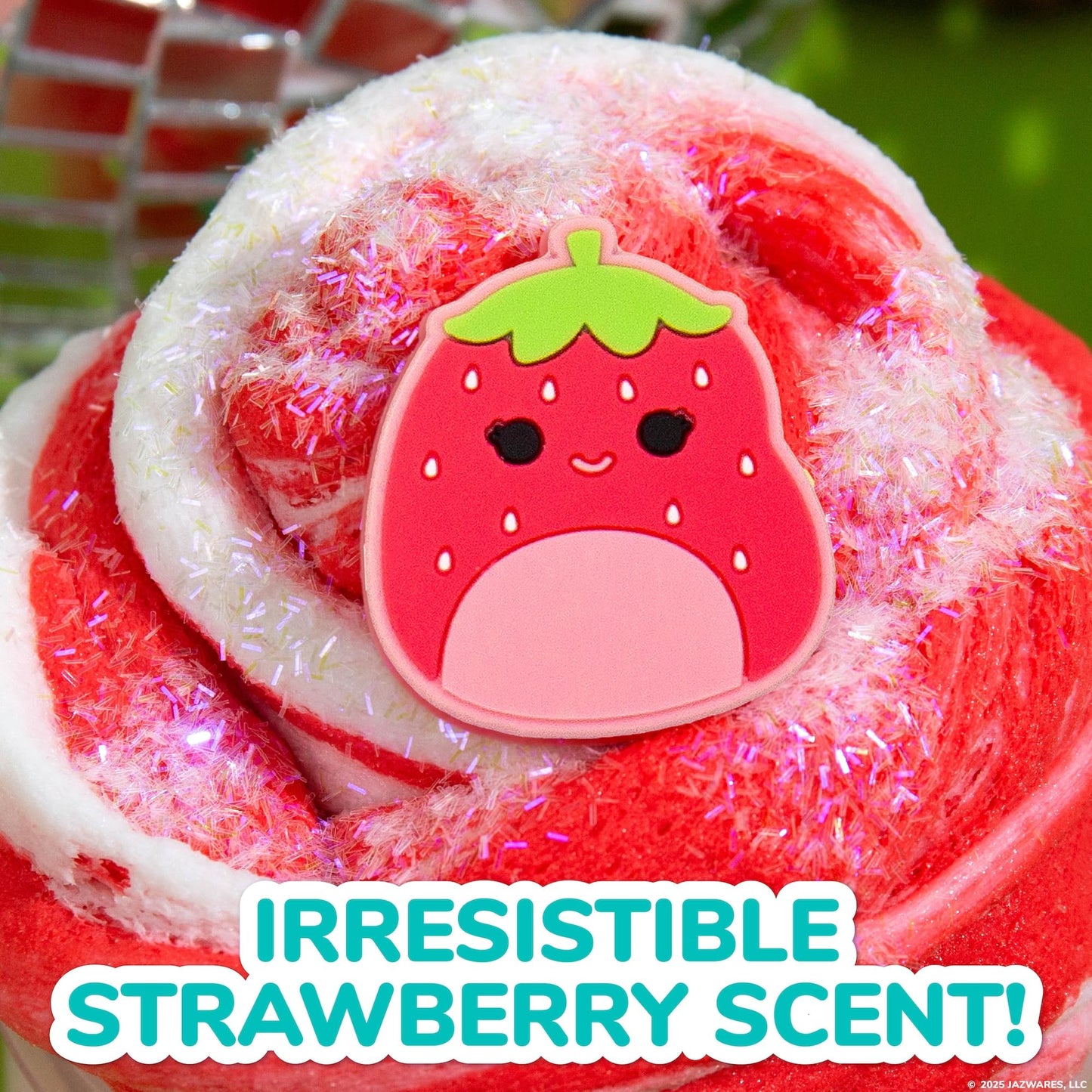 Original Squishmallows Scarlet The Strawberry Premium Cloud Slime, Strawberry-Scented, Party Favors for Kids 8-12, Girl Toys 8-1