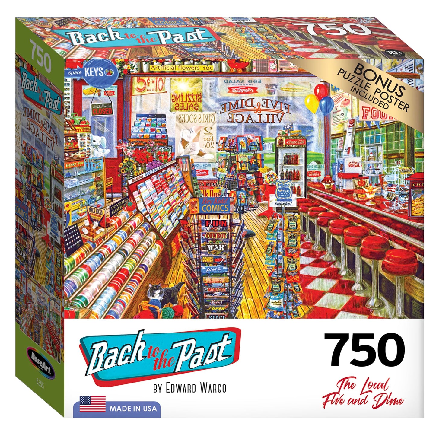 Roseart - Back To The Past - Local Five And Dime - 750 Piece Jigsaw Puzzle For Adults